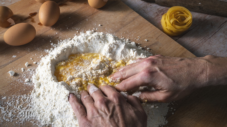 Pasta dough with egg yolks