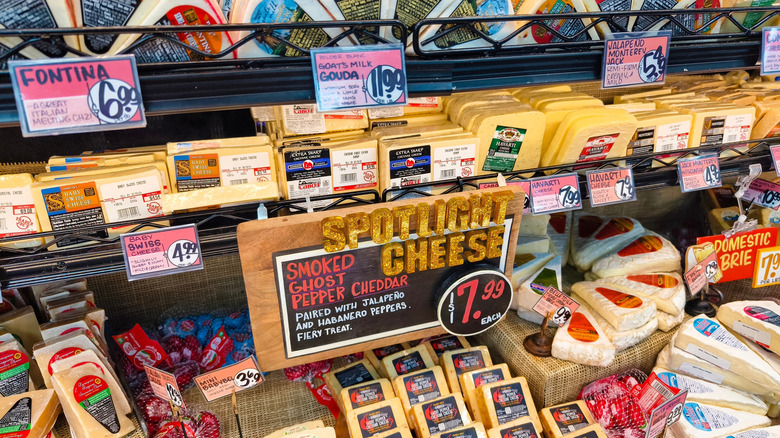 cheese section at trader joe's