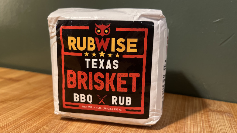 A package of Rubwise Texas Brisket BBQ Rub