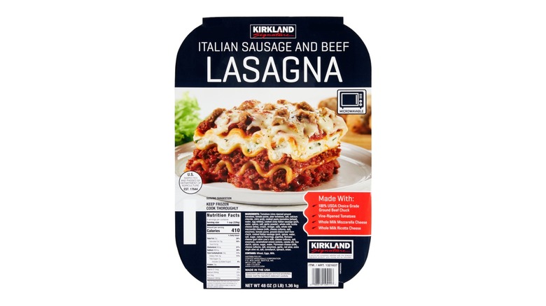 Grocery image of Costco beef frozen lasagna