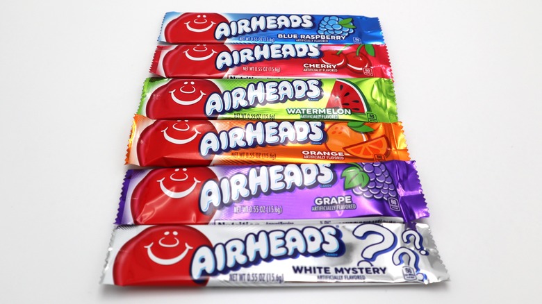 Several flavors of Airheads candy