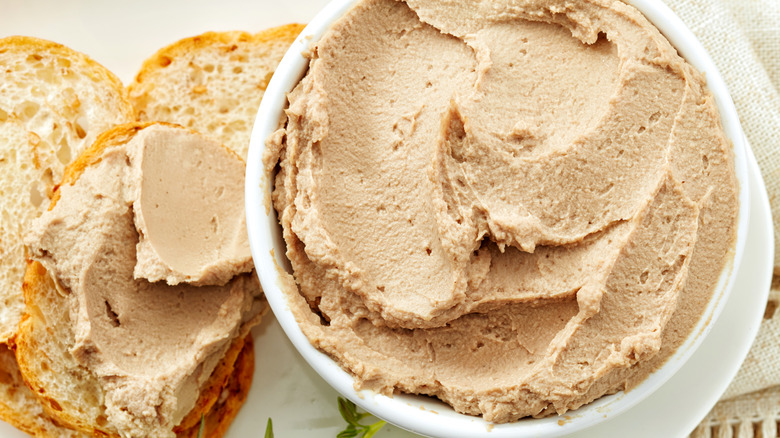 liver pâté and bread