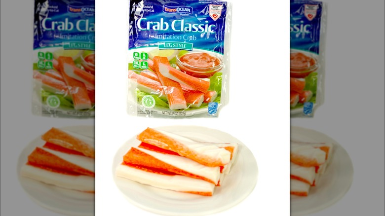 package of imitation crab 