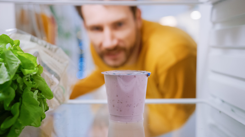 yogurt in fridge