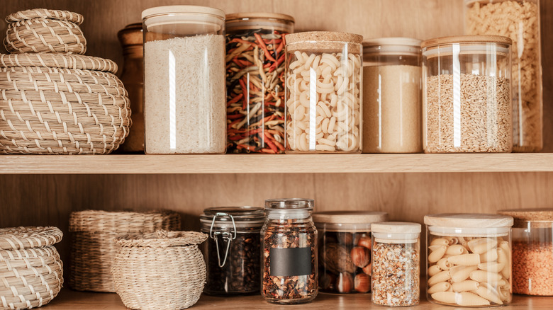 containers in home pantry