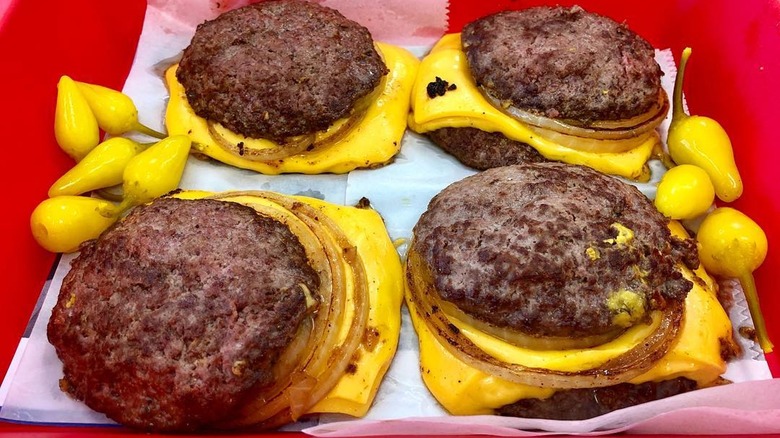 in-n-out flying dutchman burgers red tray