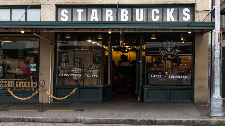 Exterior of the first Starbucks