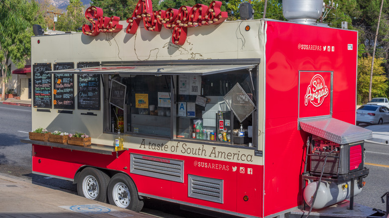 Food truck with South American food