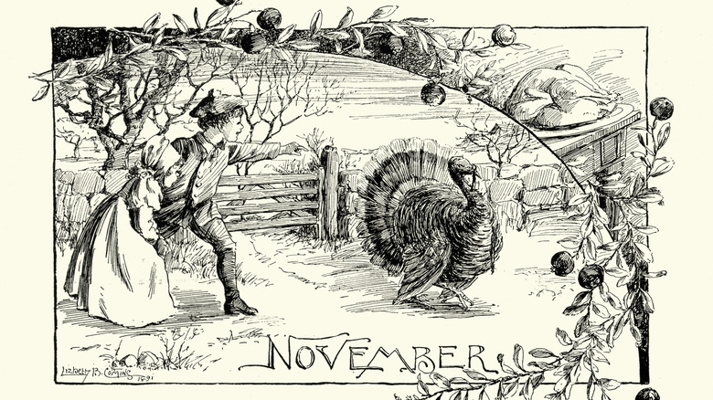 Historic thanksgiving sketch