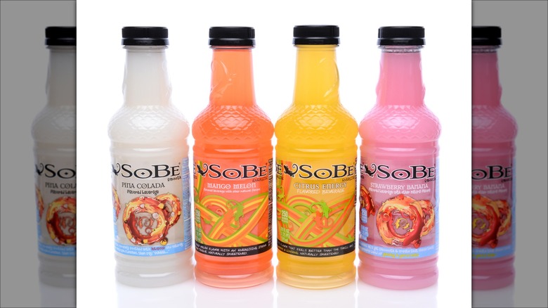 SoBe flavor variations white background