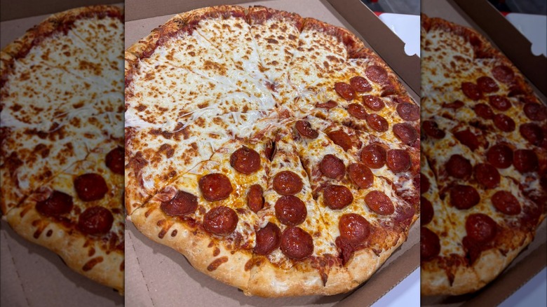 Costco Half and Half pizza