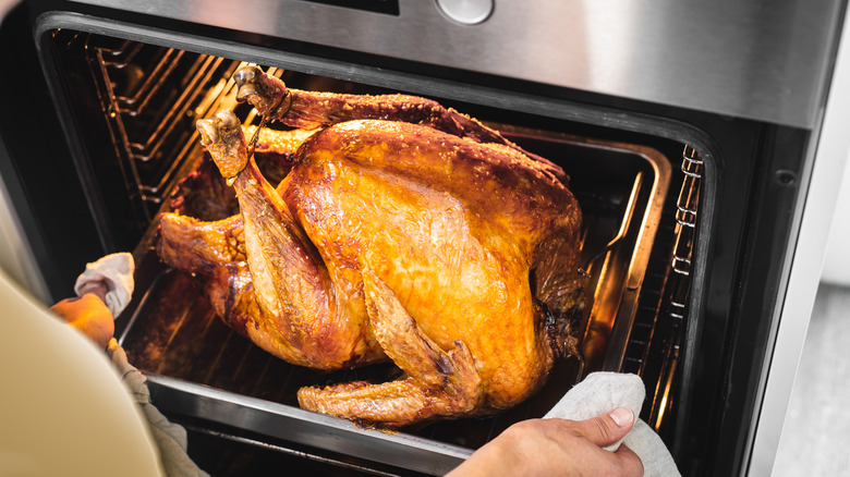 roast turkey in the oven