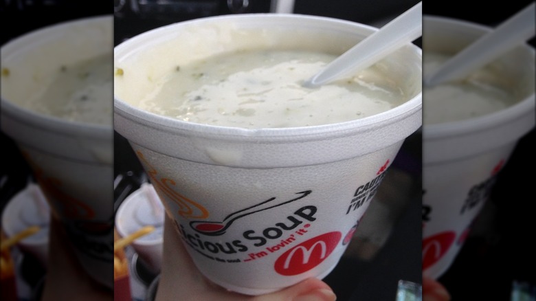 McDonald's broccoli and cheese flavored McSoup