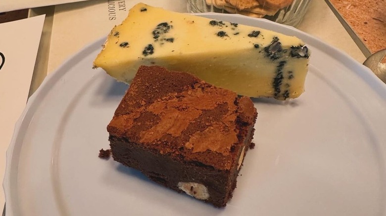 Barkham Blue cheese and brownie at Pick & Cheese
