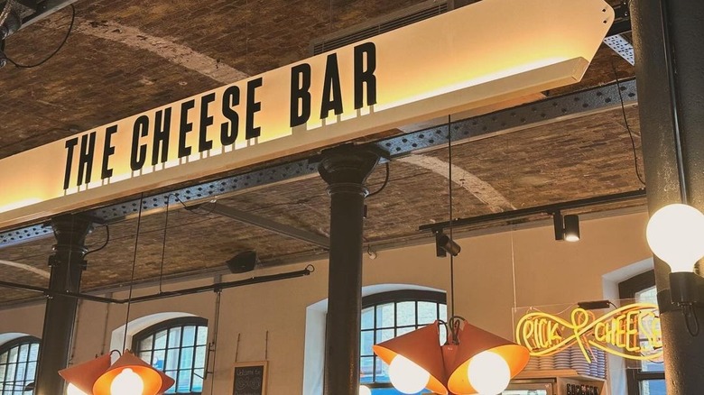 The Cheese Bar sign at Pick & Cheese in London