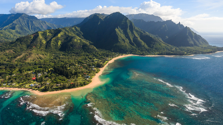 A view of Hawaii from the air