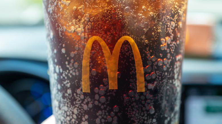 Fountain coke in a McDonald's cup