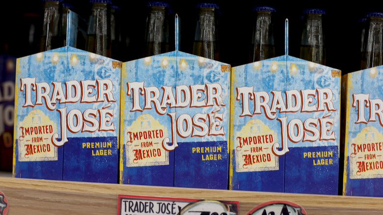 Packs of Trader Jose beer 