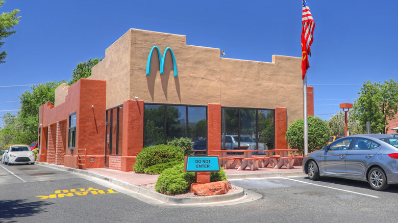 McDonald's in Sedona, Arizona with blue arches