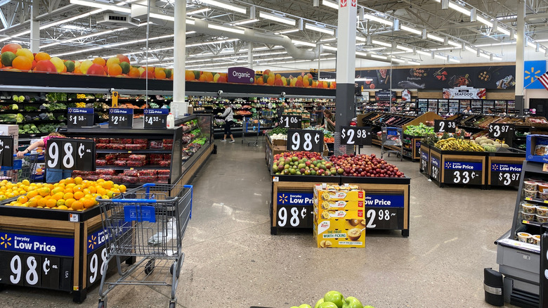 Produce section in Vail, Colorado Walmart