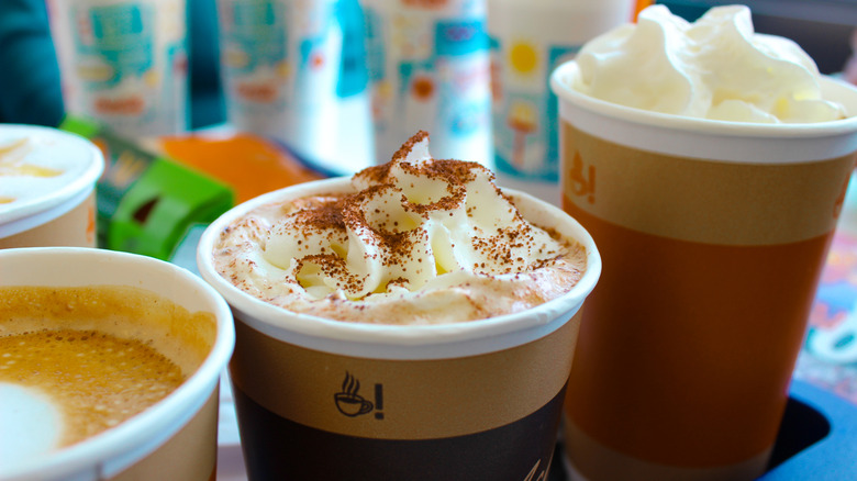 Three McDonald's latte-style beverages