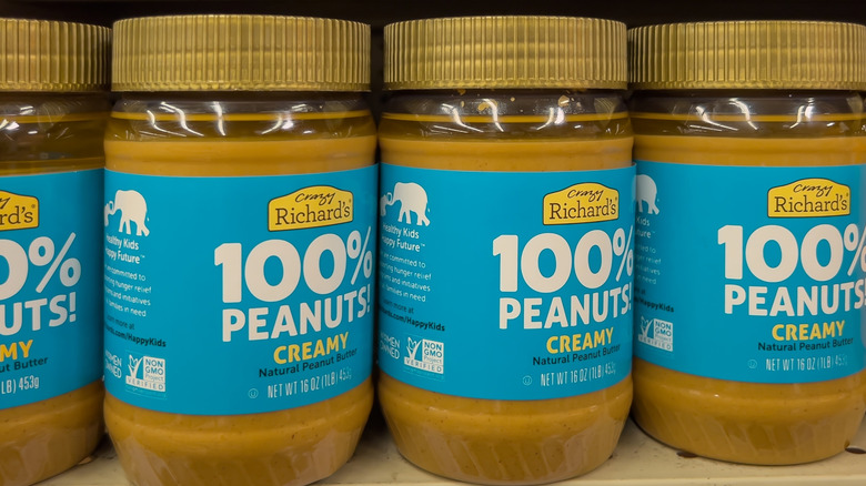 Creamy Crazy Richard's Peanut Butter on a shelf