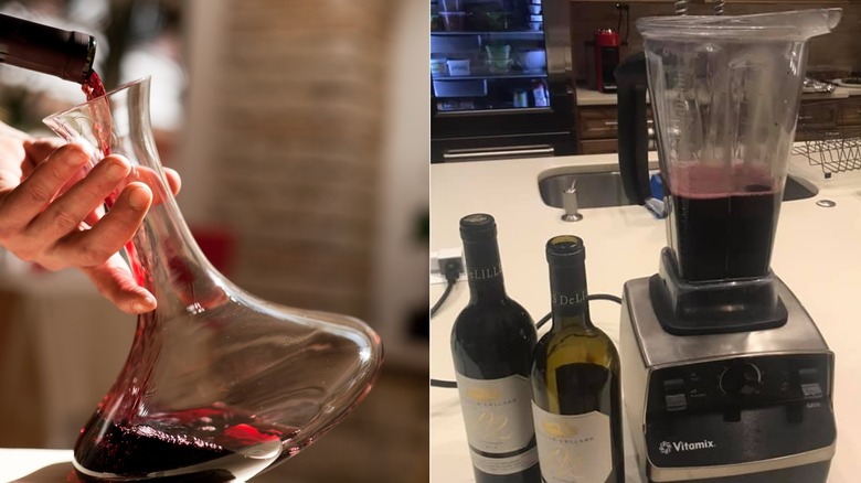 Traditional vs. hyper wine decanting